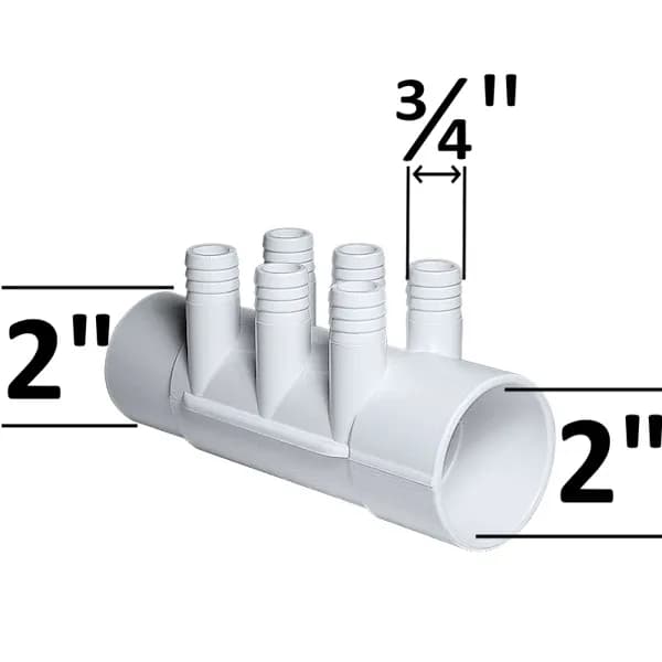 Fördelare 2 6P M/F PVC