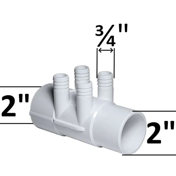 Fördelare 2 4P M/F PVC