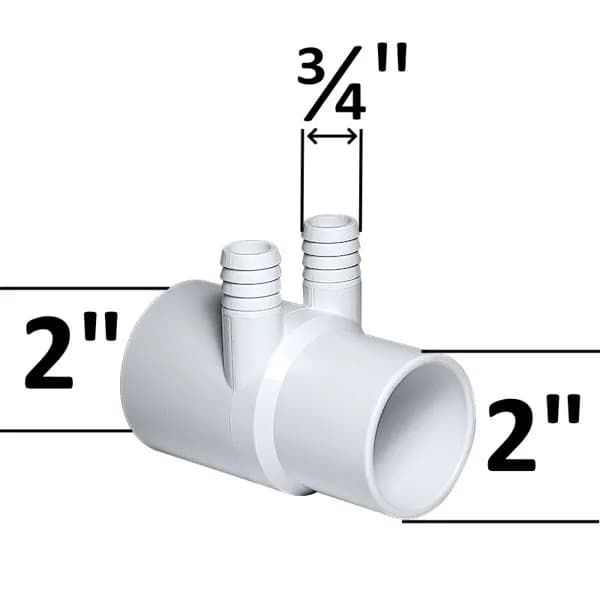 Fördelare 2 2P M/F PVC