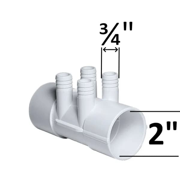Fördelare 2 4P F/F PVC