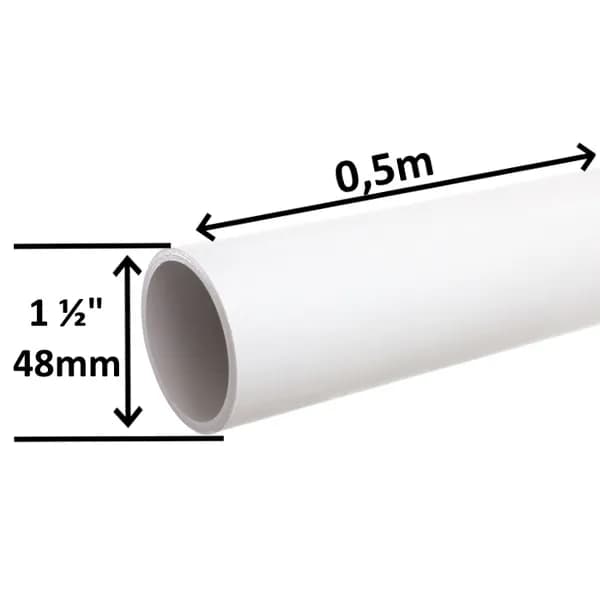 PVC rör 1 ½ tum 0,5 M