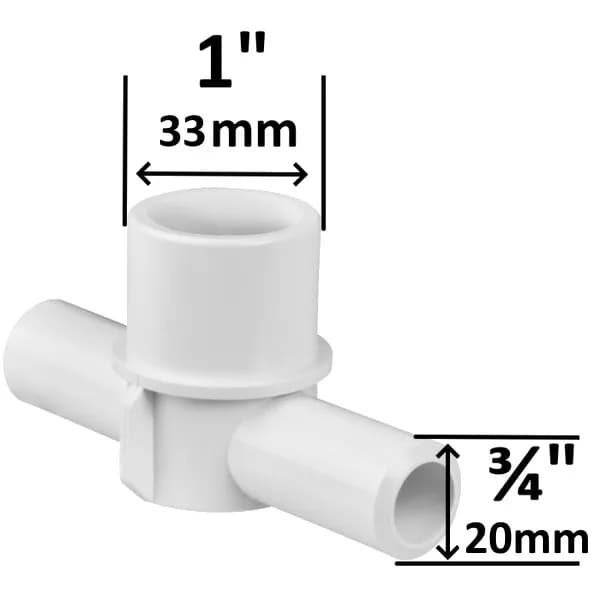 Tee-1 tum Spigot x 3/4 tum SB