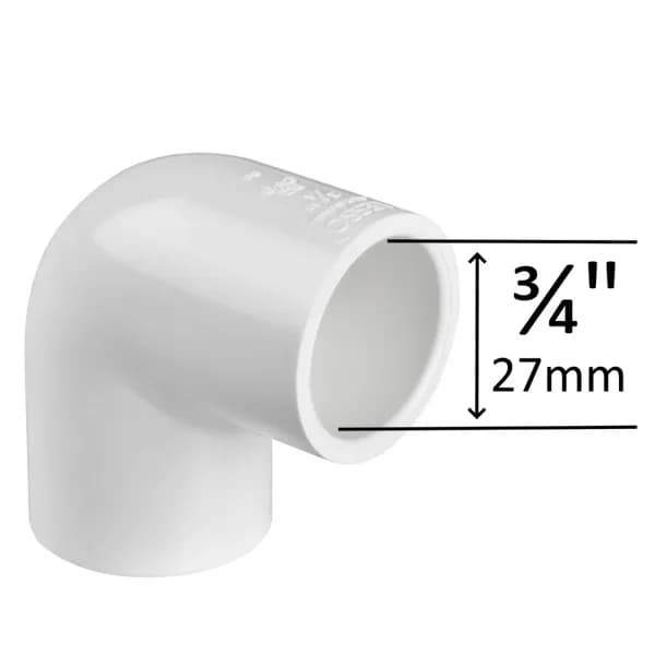 PVC Vinkel 90° 3/4 F/F