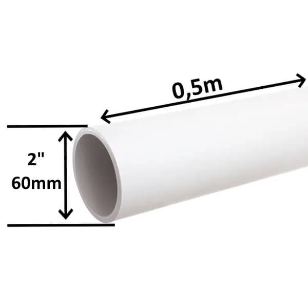 PVC rör 2 tum 0,5 M