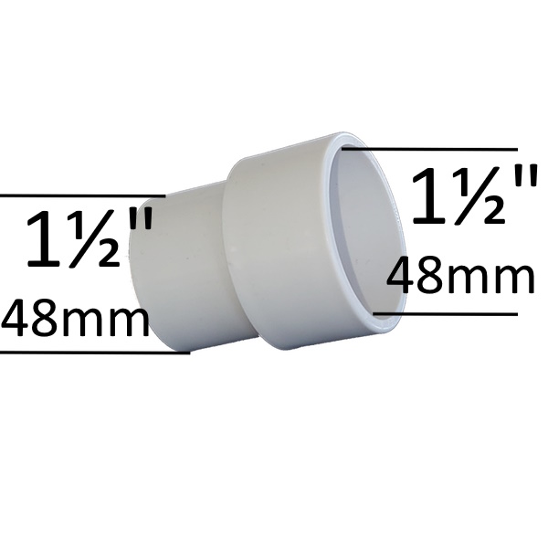 PVC Adapter 1½" 50 mm M/F för spabad