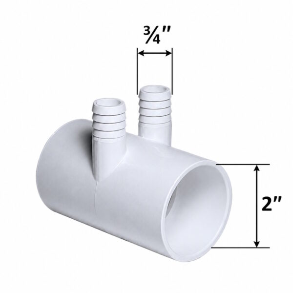 Fördelare 2" 2P F/F PVC