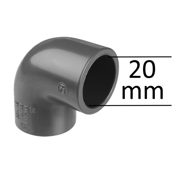 PVC Böj 90° 20mm F/F