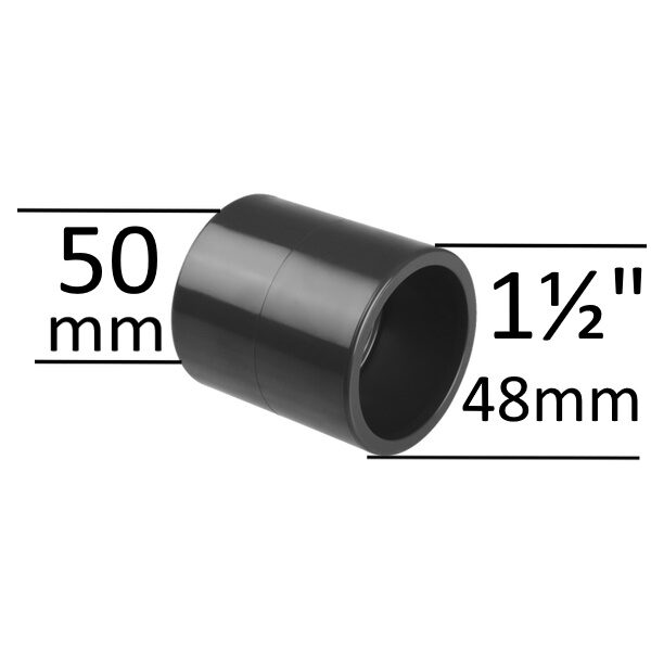 PVC adapter 50 mm 1,5" F/F