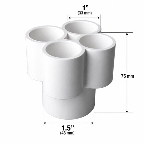 Fördelare 1,5" F - 4 x 1" F